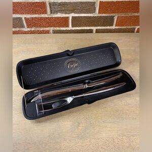 Elegant Meat Carving Set Knife‎ & Fork Chas. D. Briddell Carvel Hall Steelsmiths